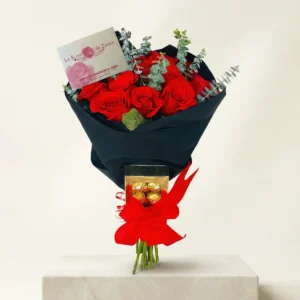 Bouquet de Rosas con Ferrero en Bogotá | Regalo Romántico