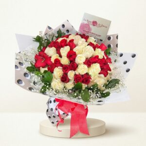 Bouquet Buchón de 100 Rosas en Bogotá | Regalo Romántico Premium