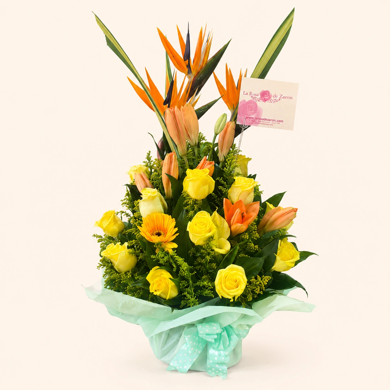 Arreglo con variedad de flores amarillas y su significado — La Rosa de Zarón Bogotá